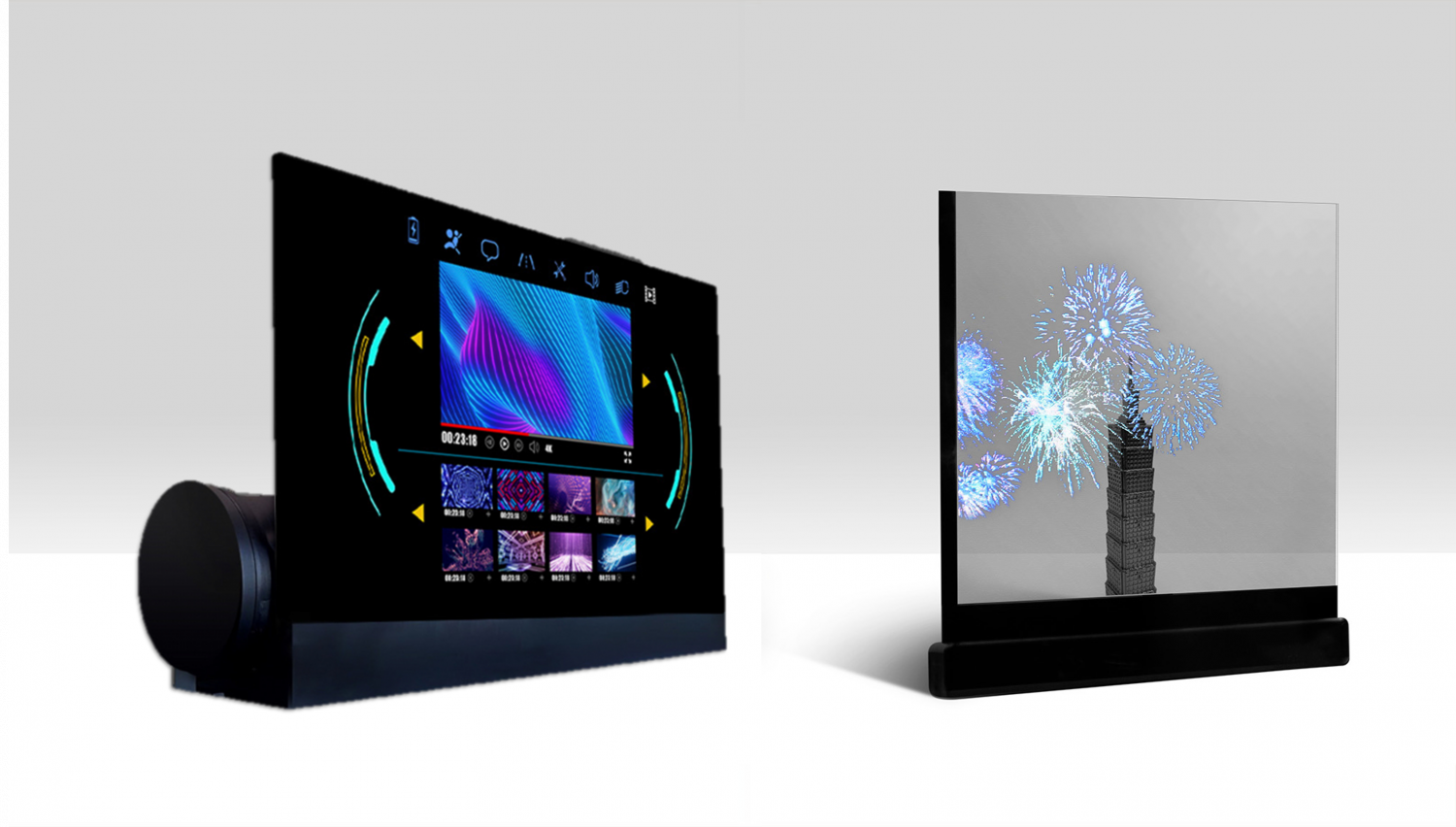 可捲式、折疊性、高透明